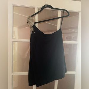 Vintage Arden B one shoulder top- VGUC